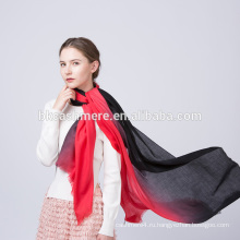 2017 Женская мода зимняя одежда красный и черный пандус шейдер шаблон шерстяной шарф